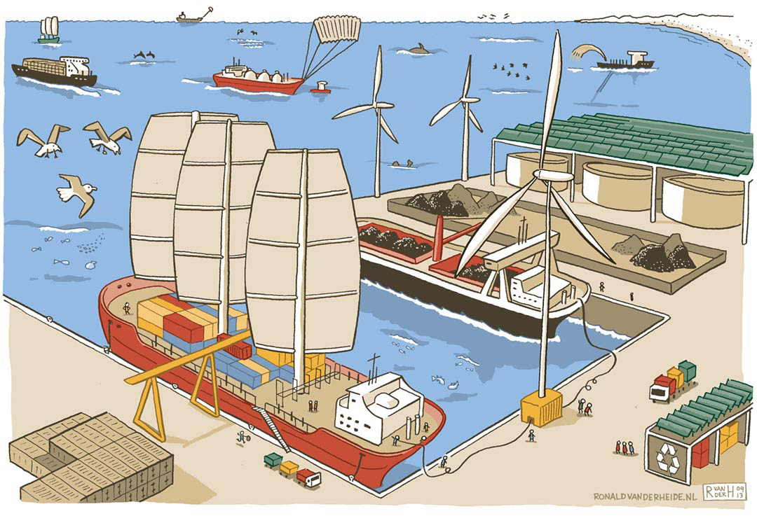 drawup-portfolio-ronald-van-der-heide-illustraties-toekomst-noordzee-scheepvaart