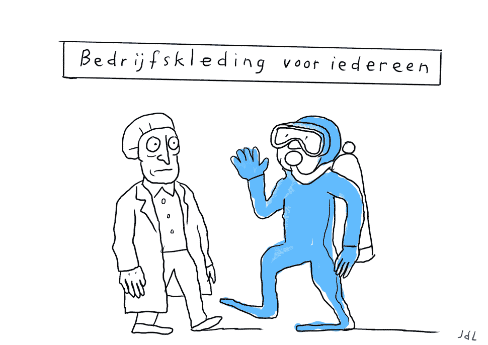 Bedrijfskleding Cartoon Jeroen De Leijer Draw up!