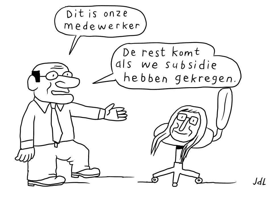 Halve Subsidie Cartoon Jeroen De Leijer Draw up!